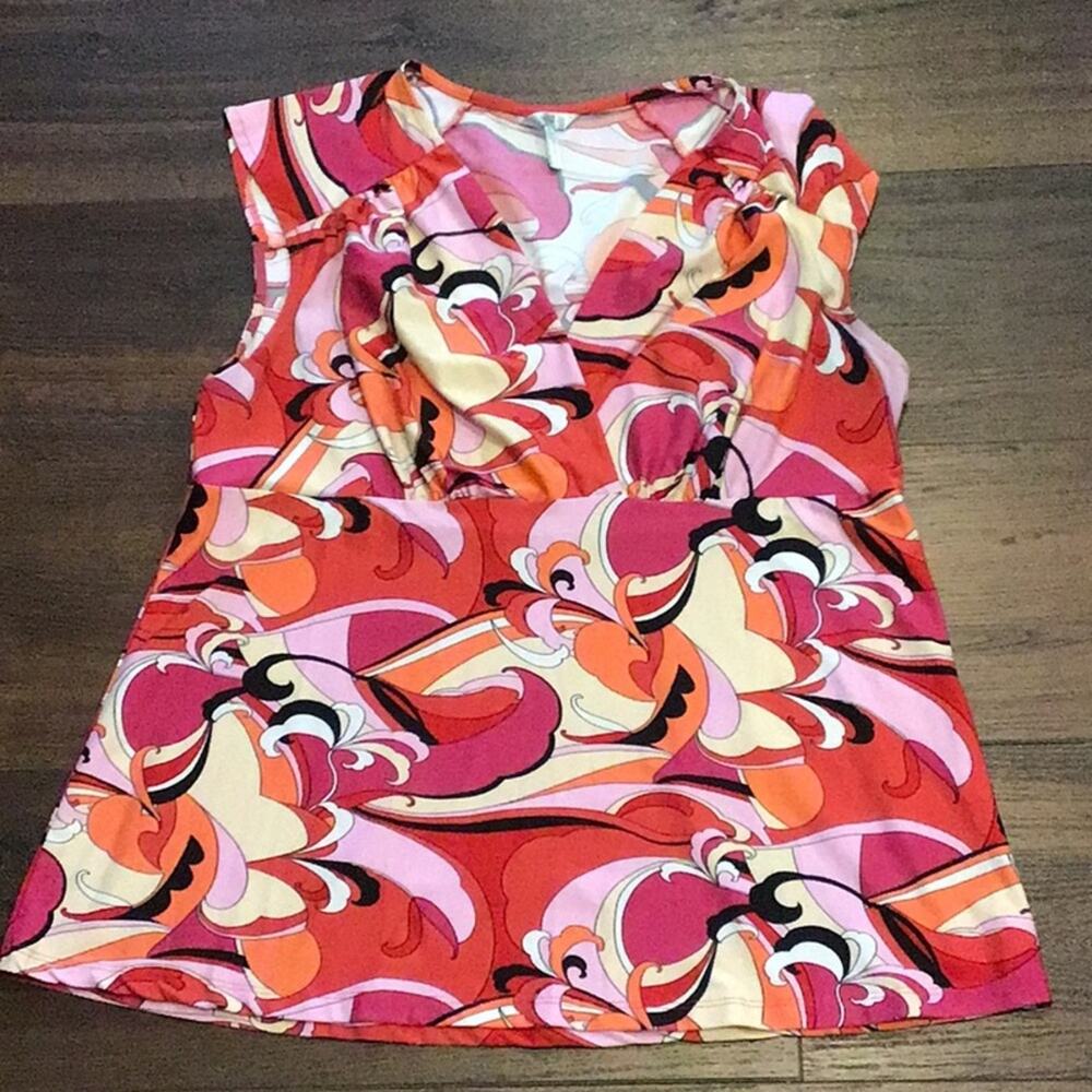 Metro 7 Colorful Print Top. - Picture 1 of 3